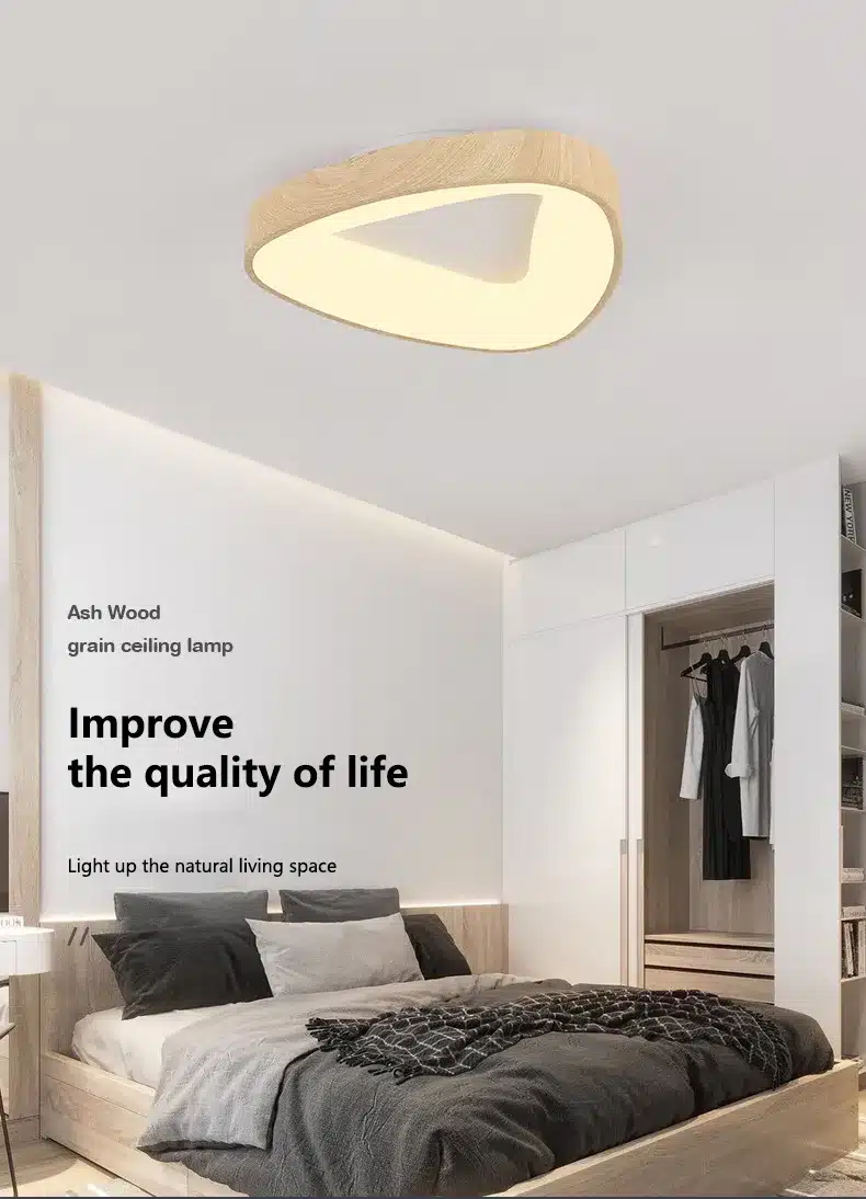 Modern minimalist triangular wood ceiling light SNK-689(24)
